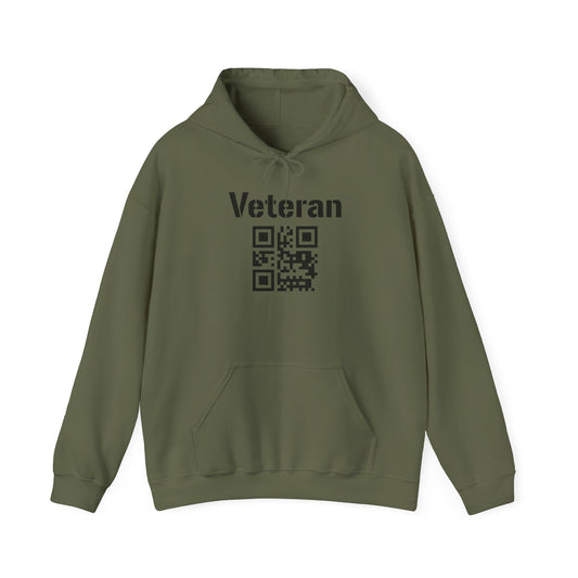 Veteran QR Code Hoodie – Support Our Heroes