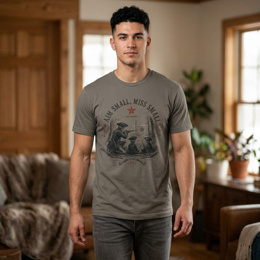 "Aim Small, Miss Small" 1776 Target Shooting Tee
