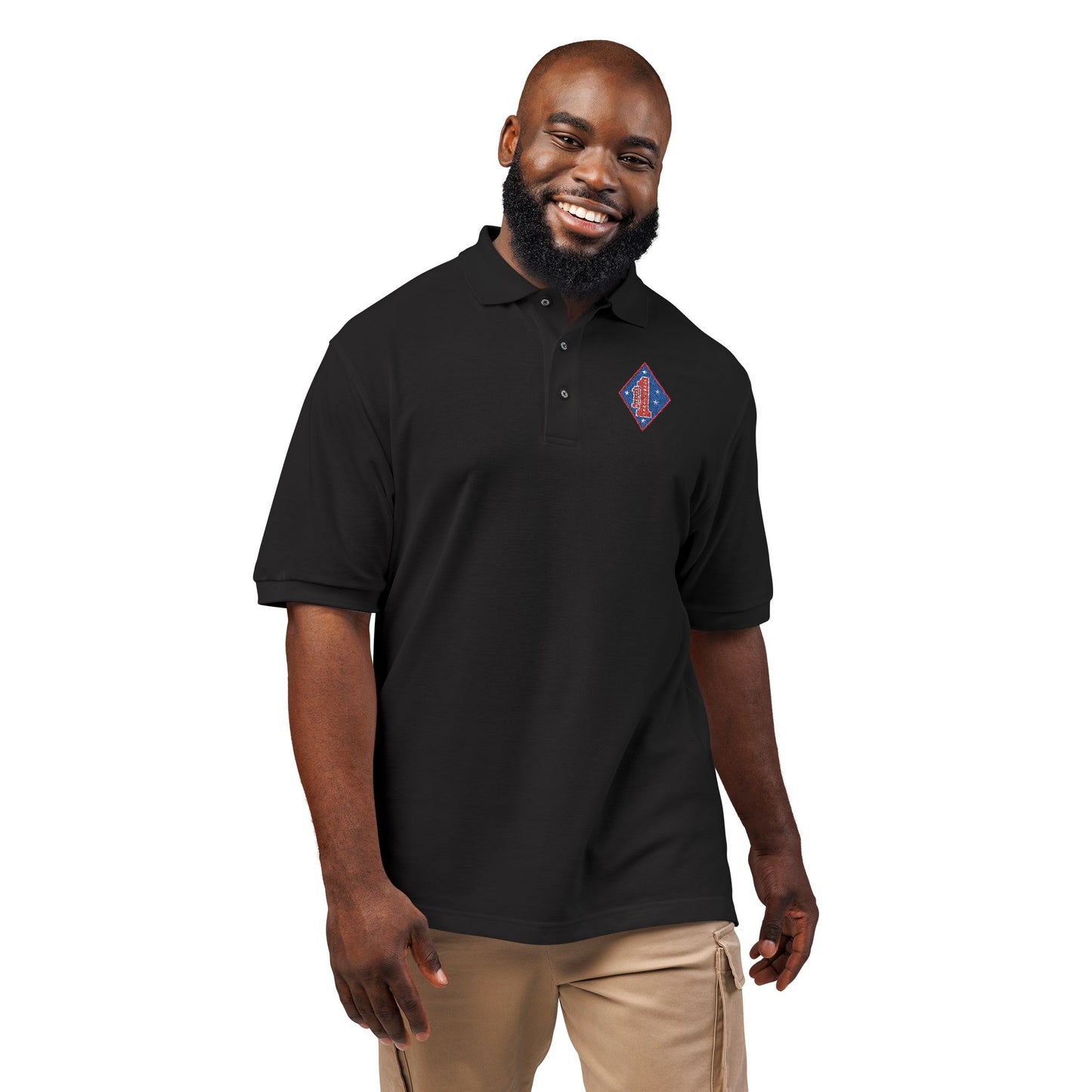 1st Marines Embroided Polo Full Color