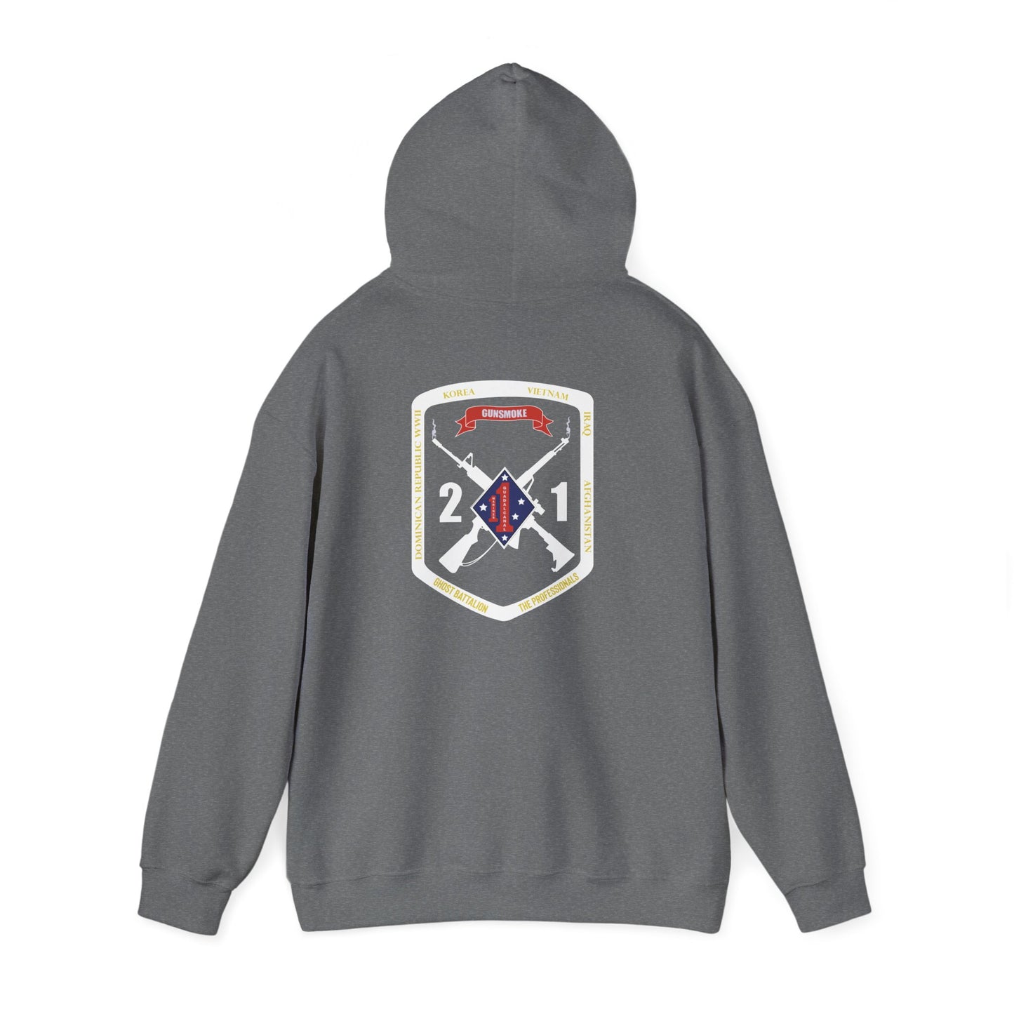 2nd Battalion 1st Marines White Logo Unit Hoodie