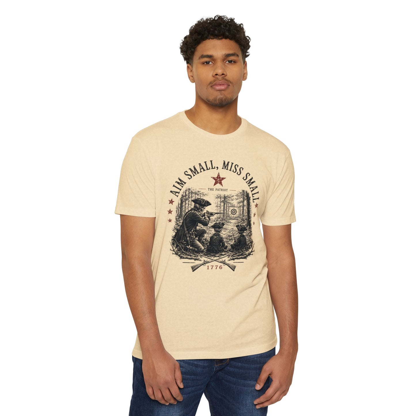 "Aim Small, Miss Small" 1776 Target Shooting Tee