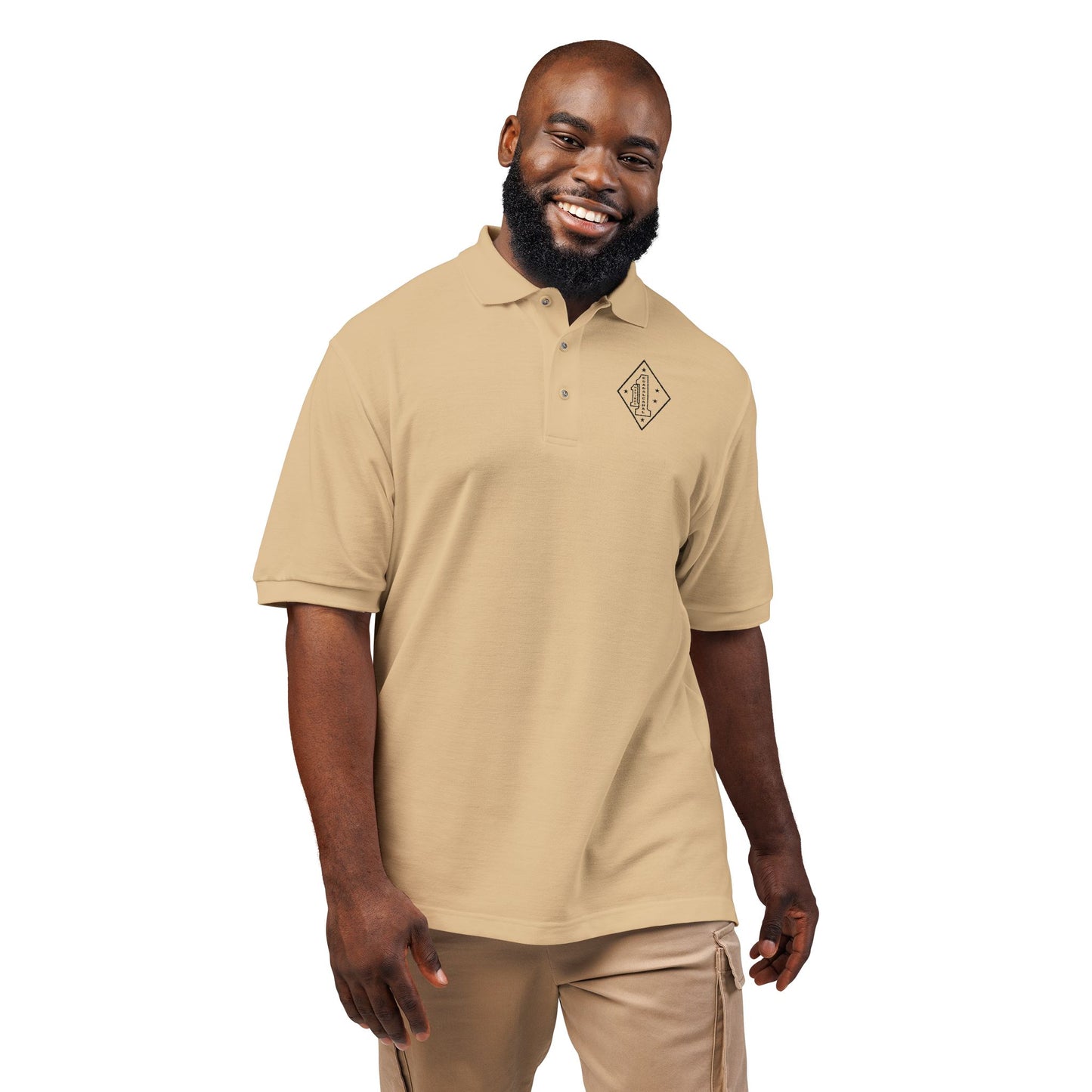 1st Marines Embroidered Polo Single Color