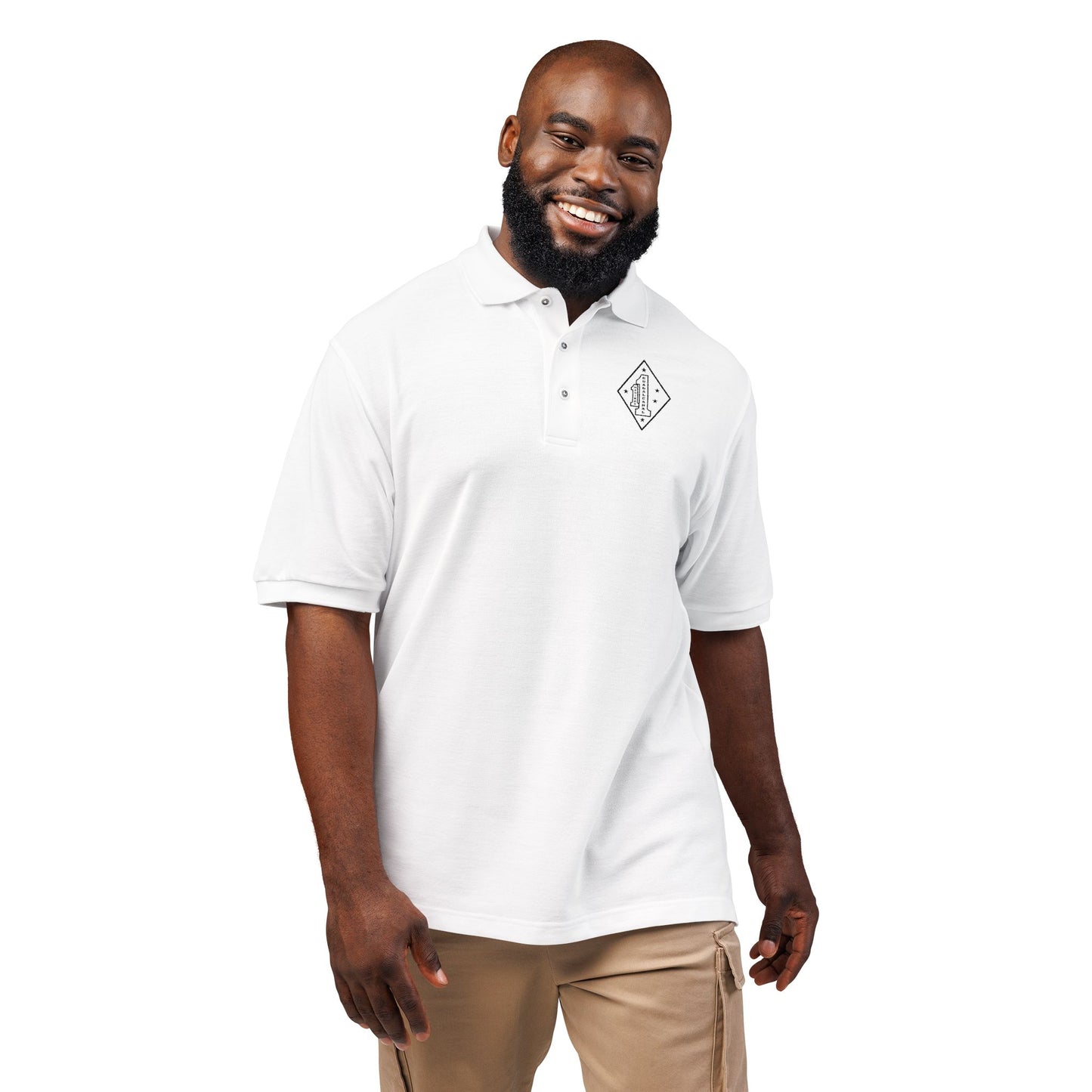 1st Marines Embroidered Polo Single Color