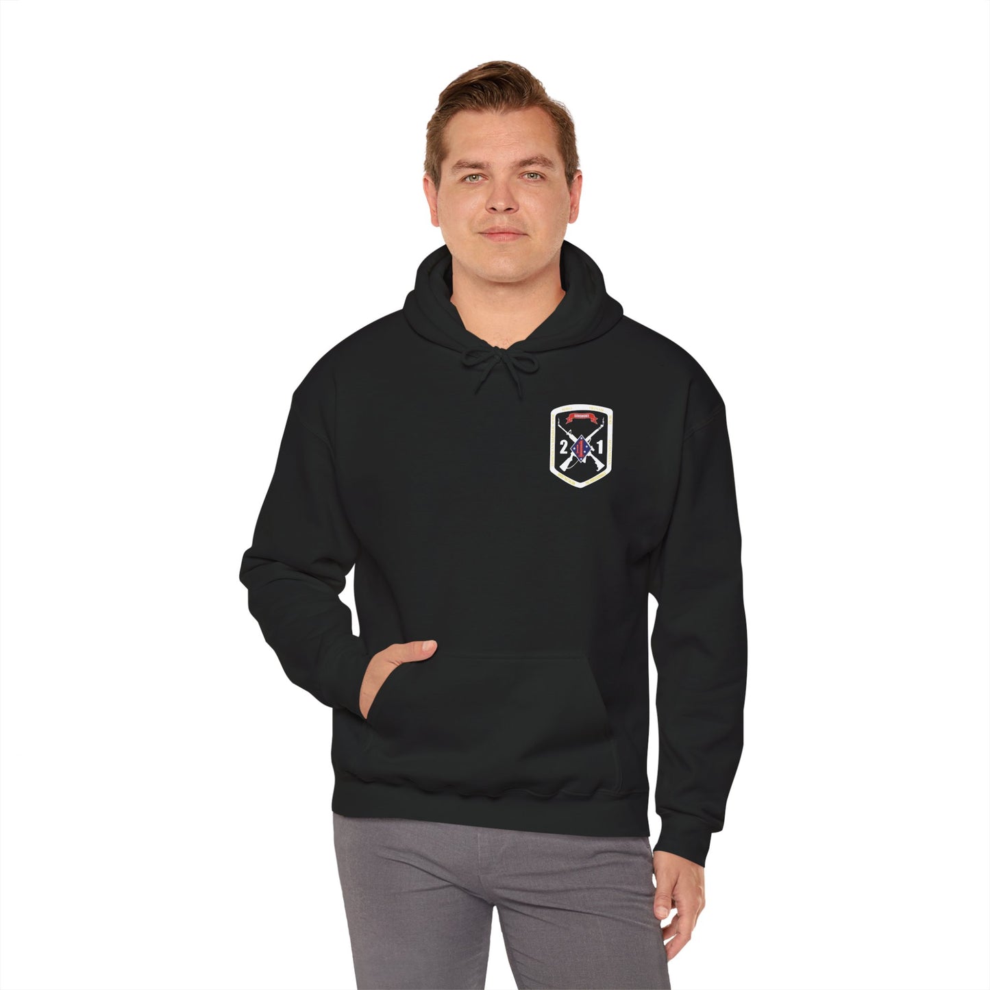 2nd Battalion 1st Marines White Logo Unit Hoodie