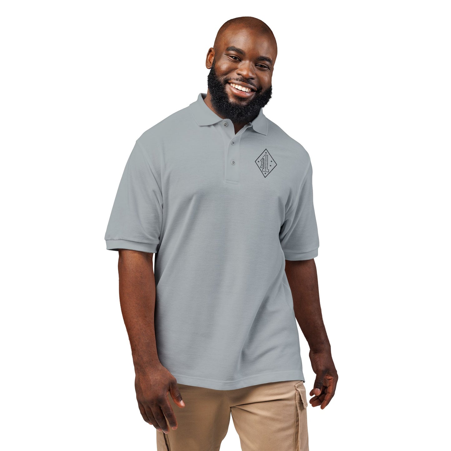 1st Marines Embroidered Polo Single Color