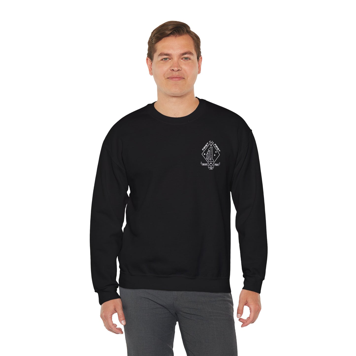 1st Battalion 1st Marines Bravo Co. Black Unit Crewneck Sweater