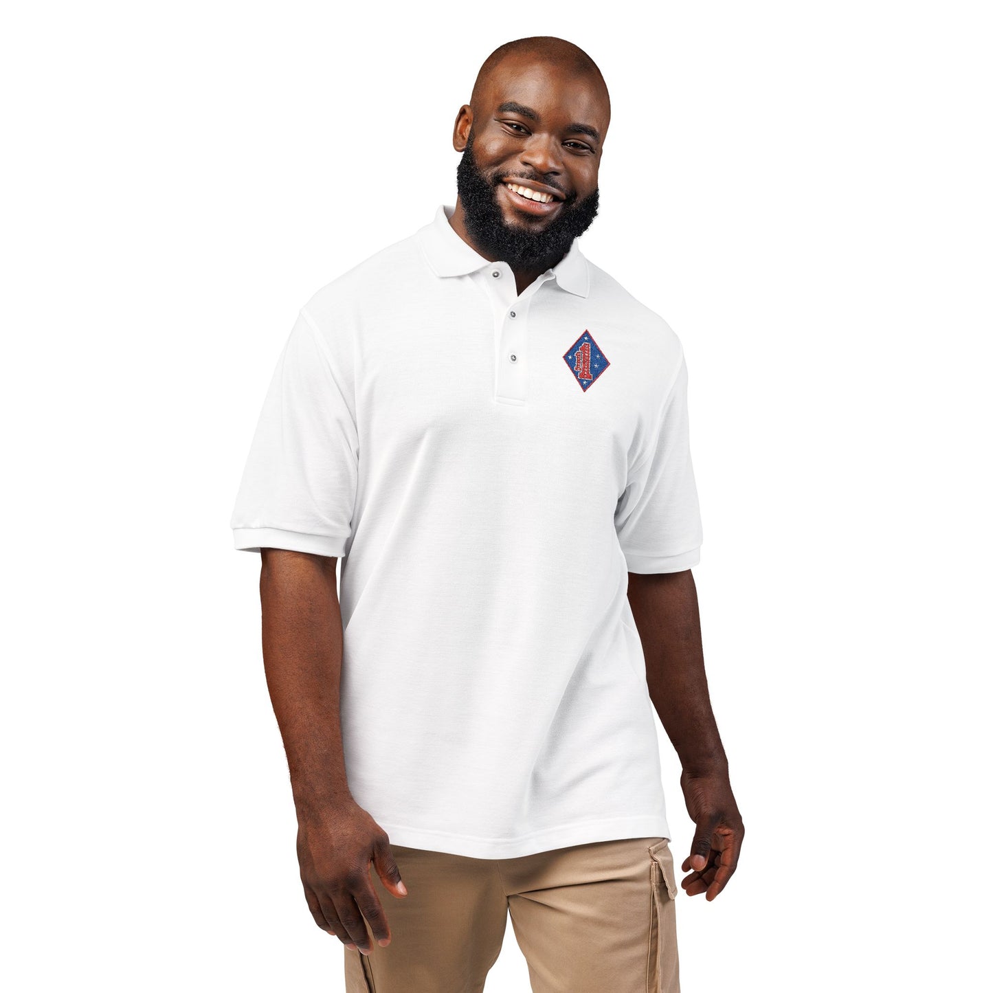 1st Marines Embroided Polo Full Color