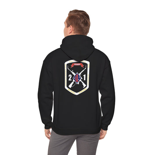 2nd Battalion 1st Marines White Logo Unit Hoodie