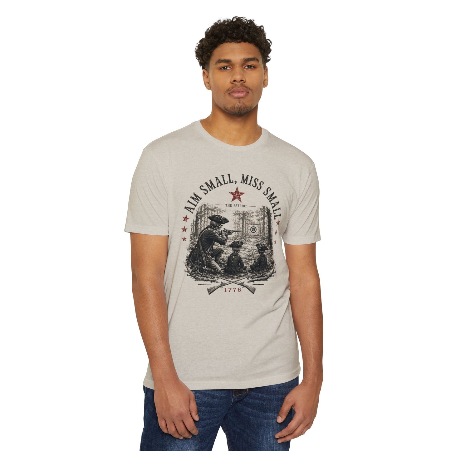 "Aim Small, Miss Small" 1776 Target Shooting Tee